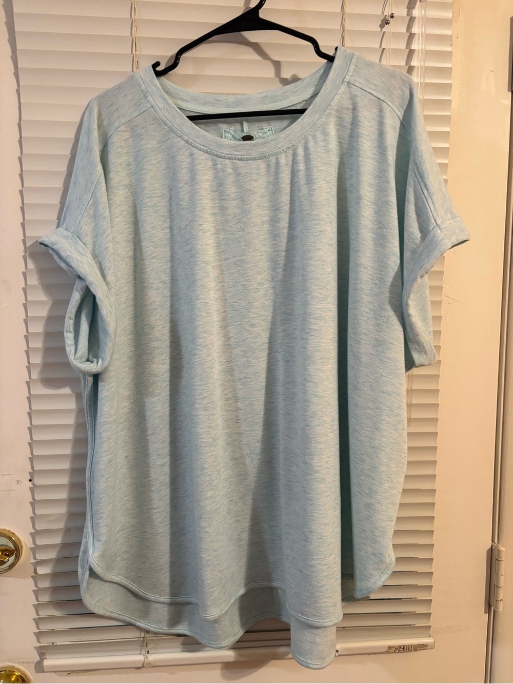 Cupio Women's Baby Blue Short Sleeve Blouse Women’s Size 2XL